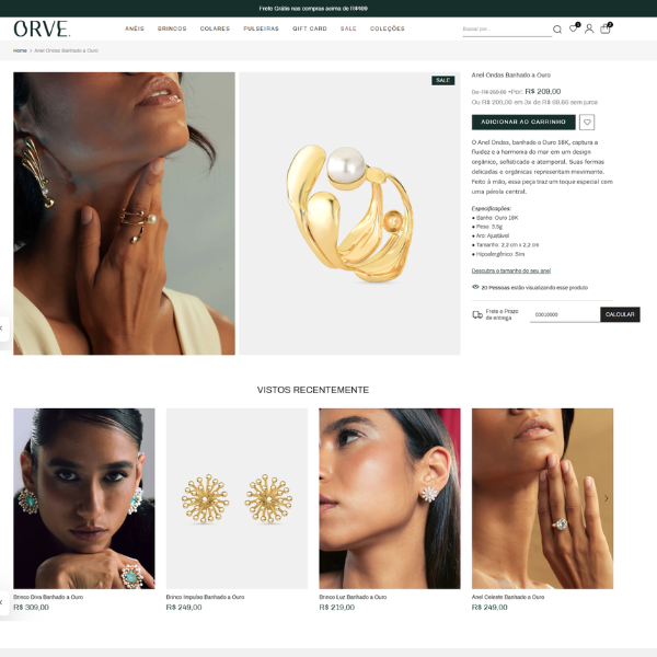 Desenvolvimento de loja virtual de joias na shopify desktop Desenvolvimento de loja virtual de joias na shopify desktop