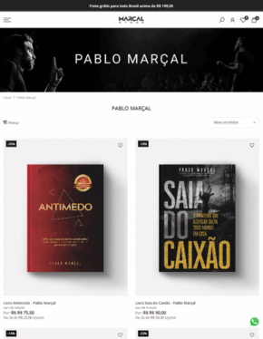 Migração de loja Vtex para shopify - loja pablo marçal banner